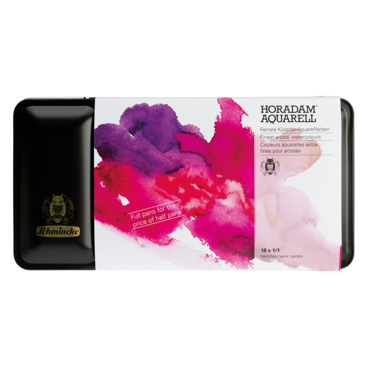Horadam Aquarell Full Pans Metal 18-set in the group Art Supplies / Artist colours / Watercolour Paint / Watercolour pans at Pen Store (137789)