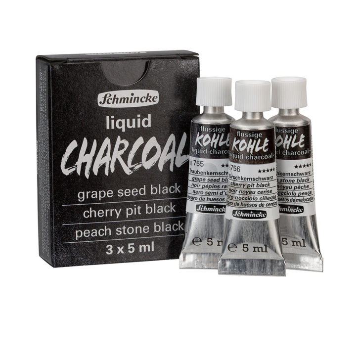Liqiud Charcoal 3-set in the group Art Supplies / Crayons & Graphite / Drawing Charcoal at Pen Store (137810)