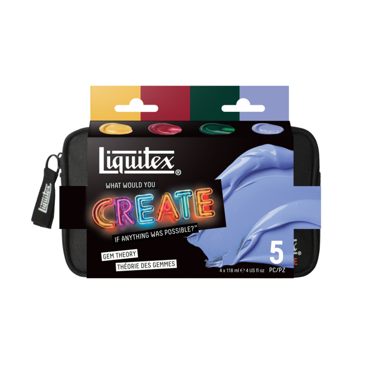 Acrylic Paint Basics Gem Theory Set 4 x 118 ml in the group Art Supplies / Artist colours / Acrylic Paint at Pen Store (137832)