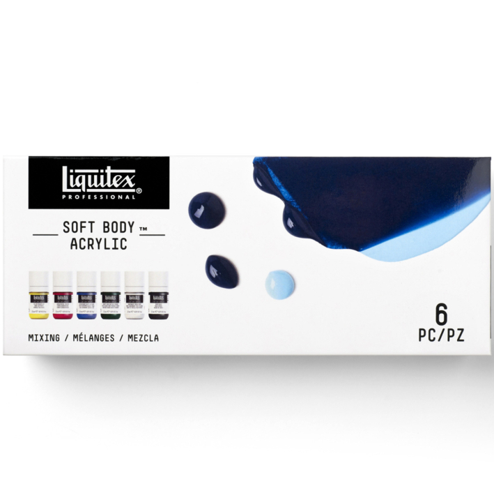 Acrylic paint Soft Body Mixing Set 6x22 ml in the group Art Supplies / Artist colours / Acrylic Paint at Pen Store (137837)