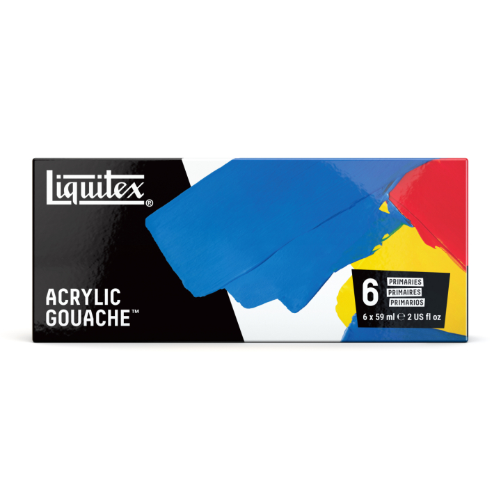 Gouache Paint Primaries Set 6x59 ml in the group Art Supplies / Artist colours / Gouache at Pen Store (137843)