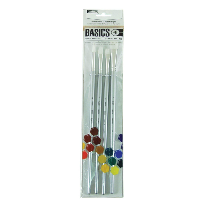 Syntetpensler Akryl Long Handle 5-pak in the group Art Supplies / Brushes / Synthetic Brushes at Pen Store (137852)