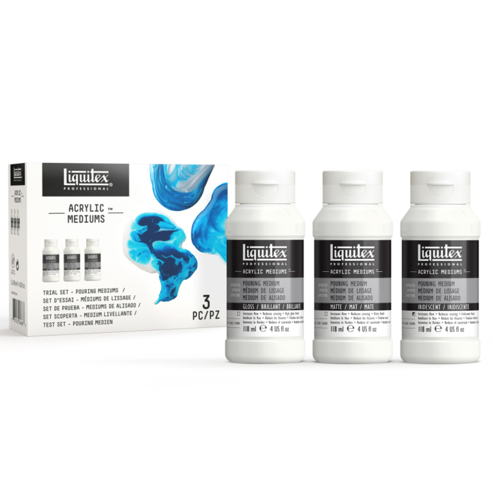 Pouring Medium 3-piece Set in the group Art Supplies / Mediums & Varnishes / Acrylic Mediums at Pen Store (137867)