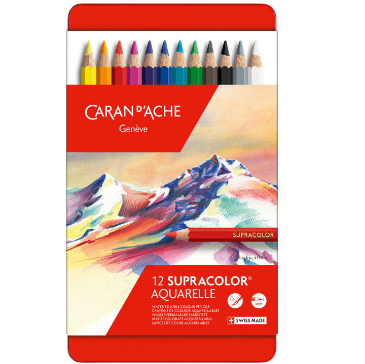Supracolor Aquarelle 12-pack in the group Pens / Artist Pens / Watercolour Pencils at Pen Store (138048)