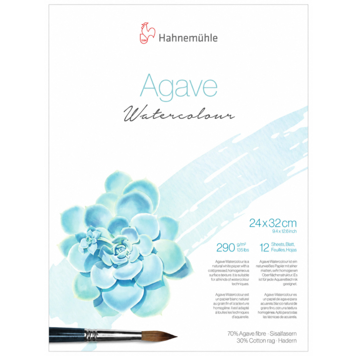 Water Colour Pad Agave 290g CP 24x32 cm in the group Paper & Pads / Artist Pads & Paper / Watercolour Pads at Pen Store (138051)