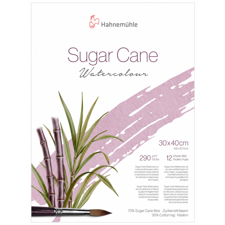 Water Colour Pad Sugar Cane 290g 30x40 cm in the group Paper & Pads / Artist Pads & Paper / Watercolour Pads at Pen Store (138055)