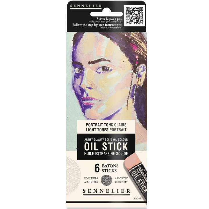 Oil Stick Mini 6-set Light tones Portrait in the group Art Supplies / Crayons & Graphite / Oil sticks at Pen Store (138057)