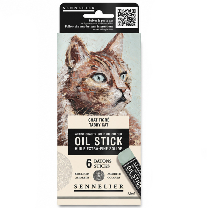 Oil Stick Mini 6-set Tabby cat in the group Art Supplies / Crayons & Graphite / Oil sticks at Pen Store (138062)