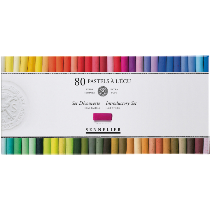 Soft Pastel à l'écu Half Stick Set of 80 in the group Art Supplies / Crayons & Graphite / Pastel Crayons at Pen Store (138072)