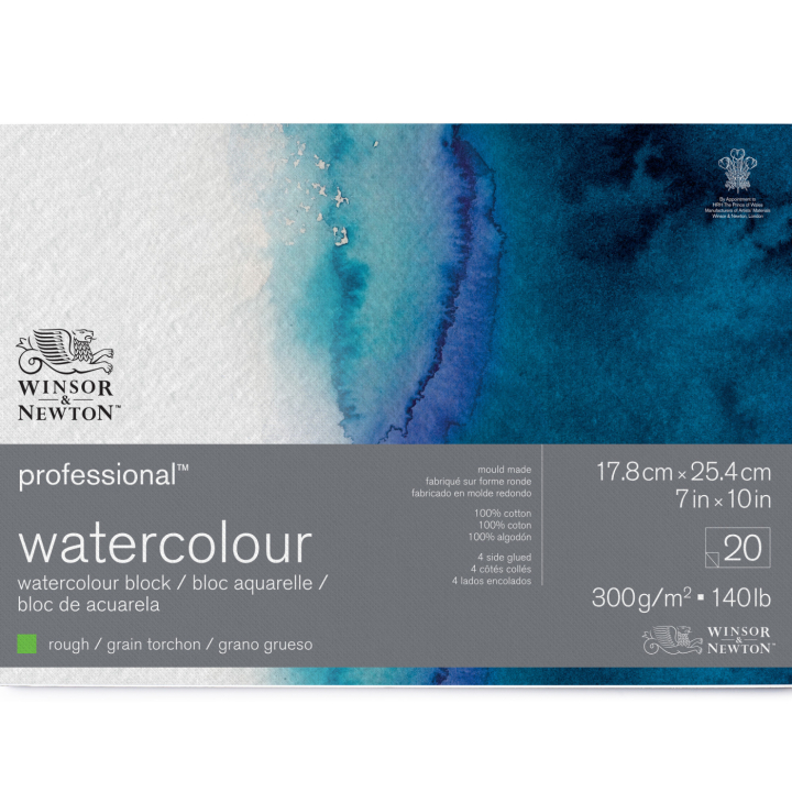 Professional Watercolour Pad Rough 18x26 cm 300g in the group Paper & Pads / Artist Pads & Paper / Watercolour Pads at Pen Store (138087)