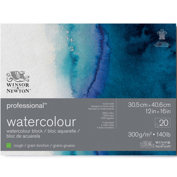 Professional Watercolour Pad Rough 31x41 cm 300g in the group Paper & Pads / Artist Pads & Paper / Watercolour Pads at Pen Store (138088)