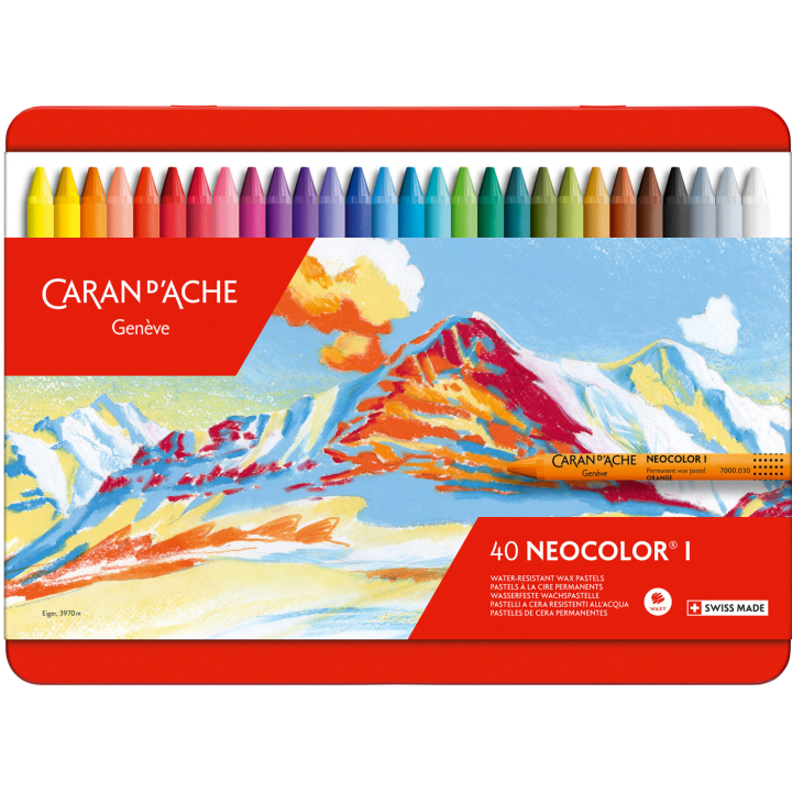 Neocolor I Pastel crayons 40-set in the group Art Supplies / Crayons & Graphite / Pastel Crayons at Pen Store (138090)