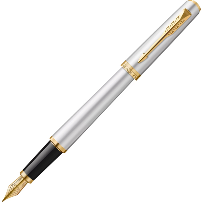 Meridian Chrome/Gold Fountain Pen  in the group Pens / Fine Writing / Fountain Pens at Pen Store (138303_r)