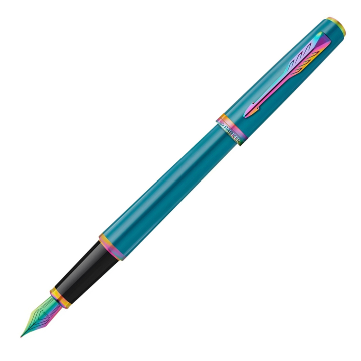 Meridian Teal/Rainbow Fountain Pen  in the group Pens / Fine Writing / Luxury pens at Pen Store (138327_r)