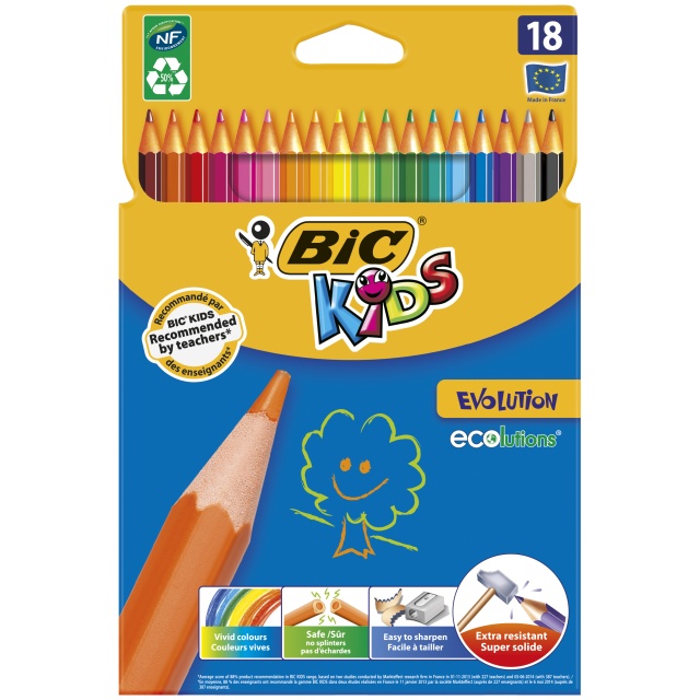 Kids Evolution Coloring Pencils 18-set
