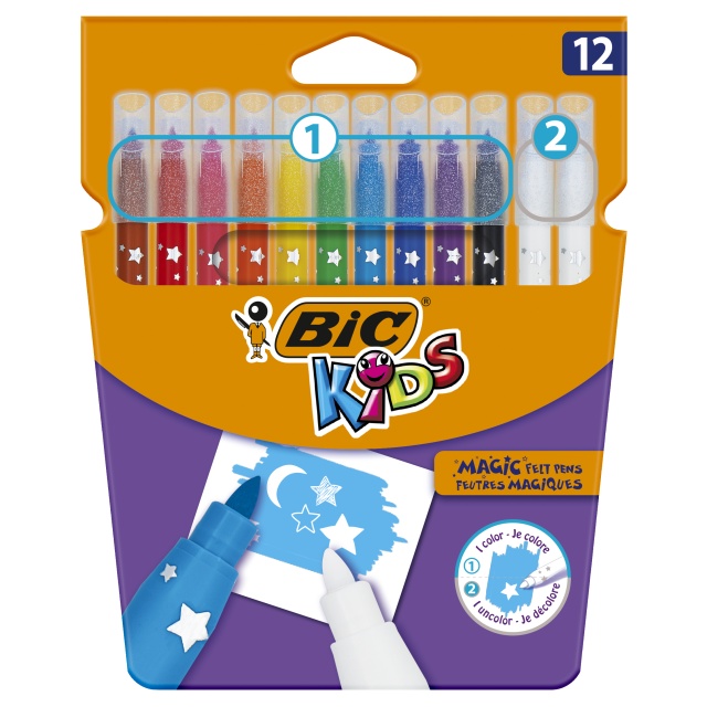 Kids Magic Erasable Felt Pen 12-set