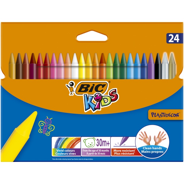 Kids Plastidecor Crayons 24-set