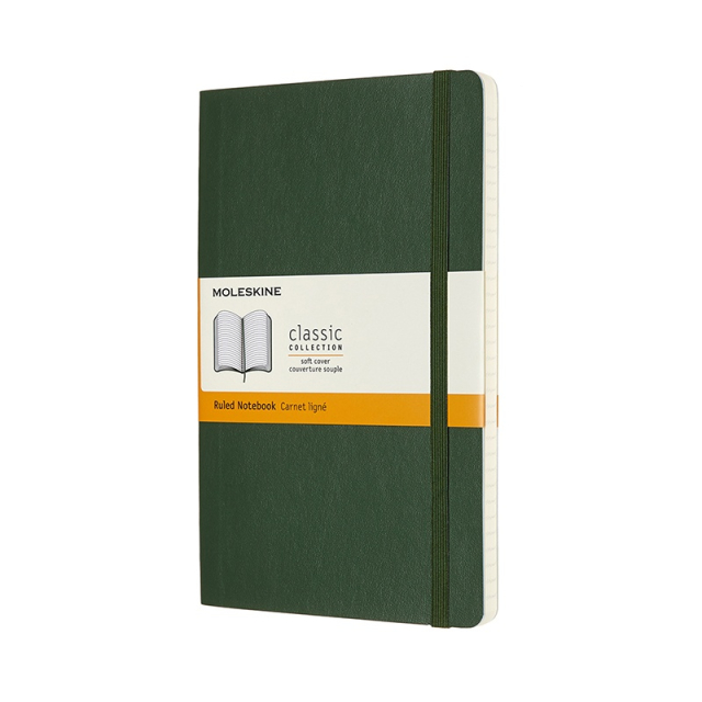 Classic Soft Cover Notebook Large Myrtle Green