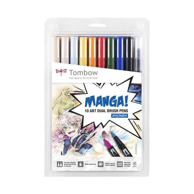 ABT Dual Brush 10-Set Manga Shonen