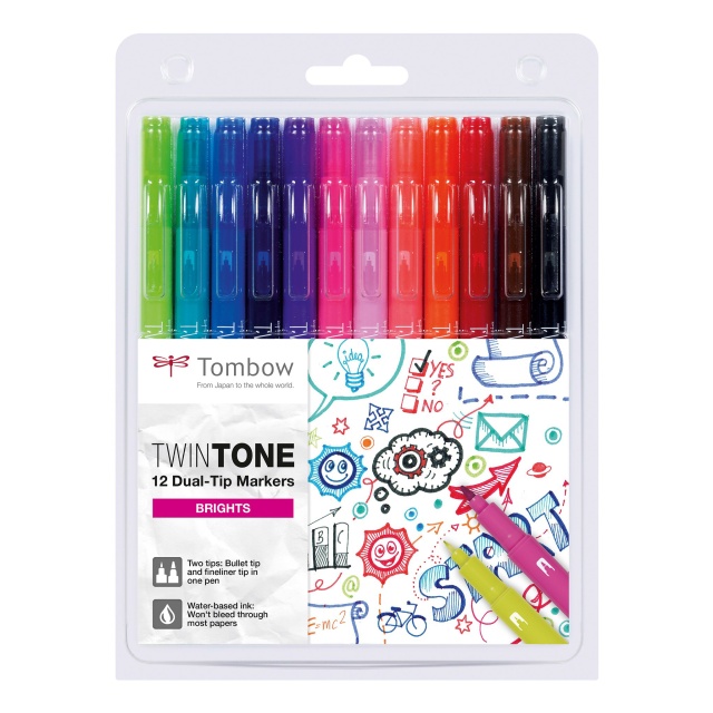 TwinTone Marker Bright 12-pack