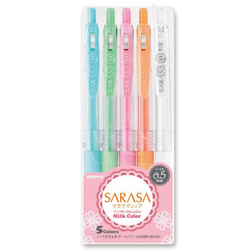 Sarasa Clip Milky 5-pack