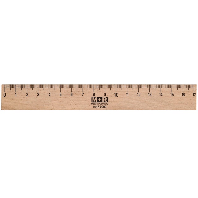 Wooden Ruler 17 cm