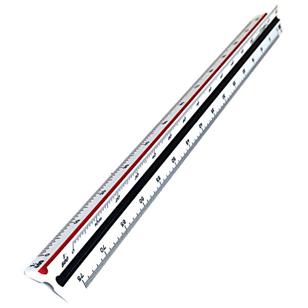 Scale ruler 30 cm 100-500