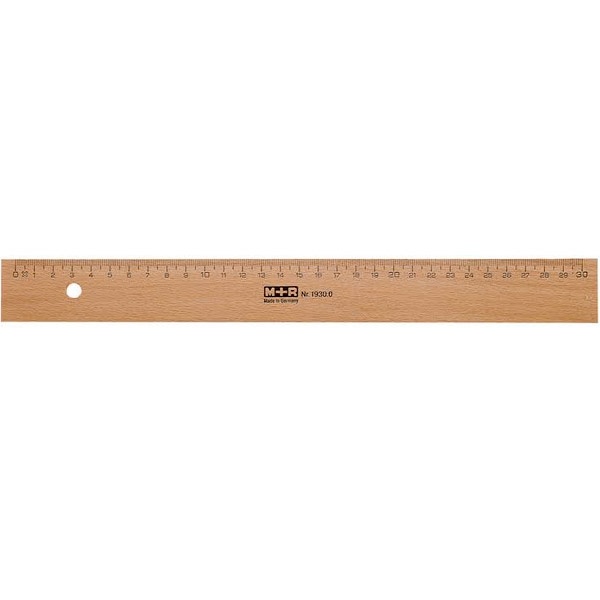 Wooden Ruler 30 cm