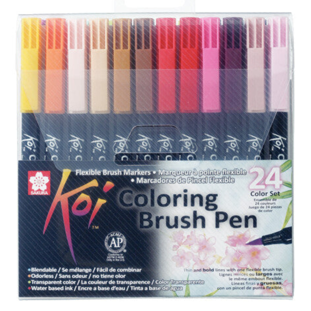 Koi Colouring Brush Pen 24-set