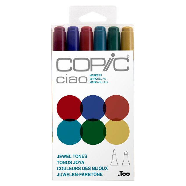 Copic Sketch Marker Set - Sketching Grays, Set of 6