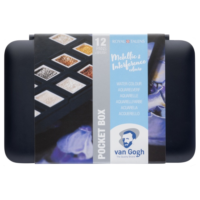Pocket Box Water Colour Metallic - Set of 12