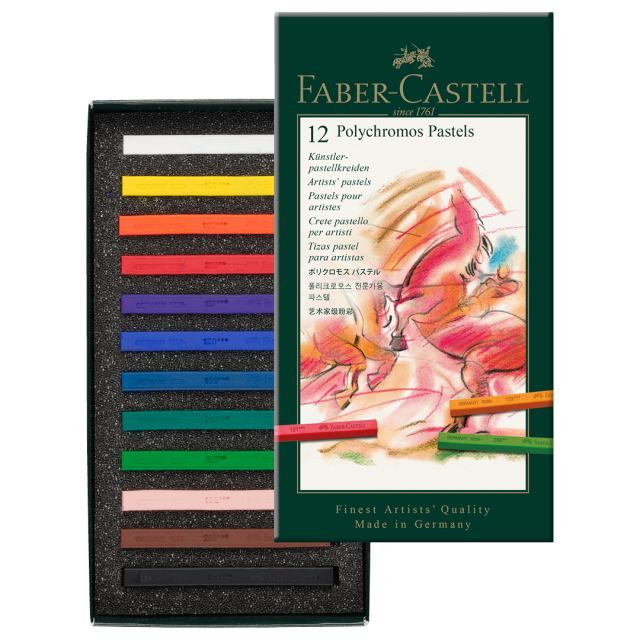 Pastel crayon Polychromos 12-set