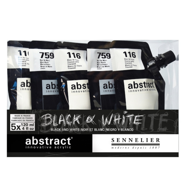 Abstract Acrylic Black & White