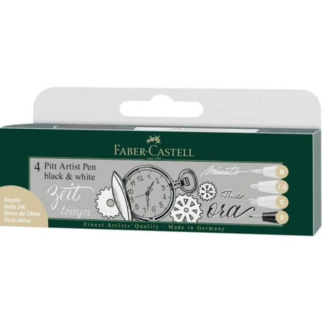 PITT Artist Pens 4-set Black & White
