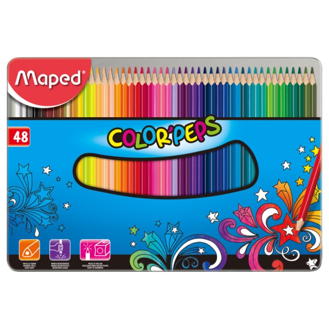 Color Peps 48 Coloured pencils - Metal Box