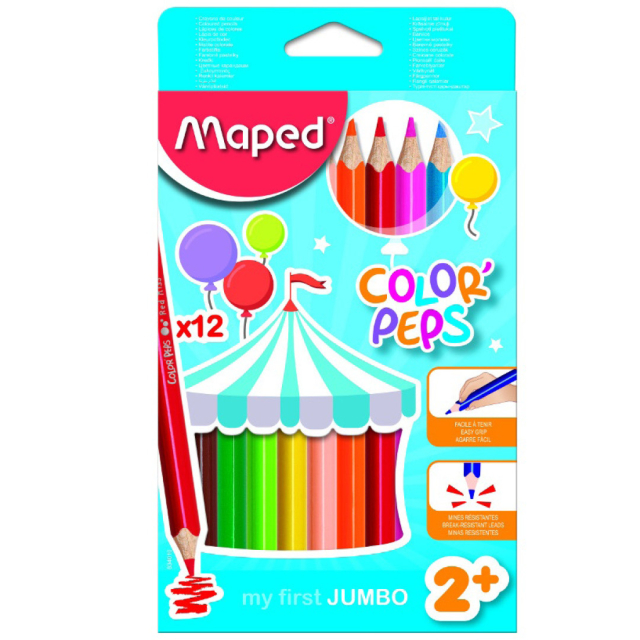 Color Peps early age 12 Coloured Pencil Jumbo