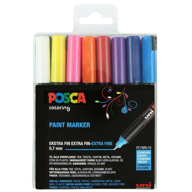 Posca PC-1MR Standard Colours Set of 16