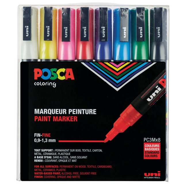 POSCA PC-5M marker Case 8 Pastel colors