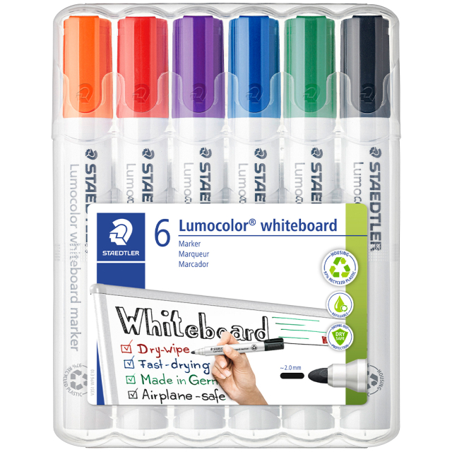 Lumocolor Whiteboard marker 6-pack 2 mm