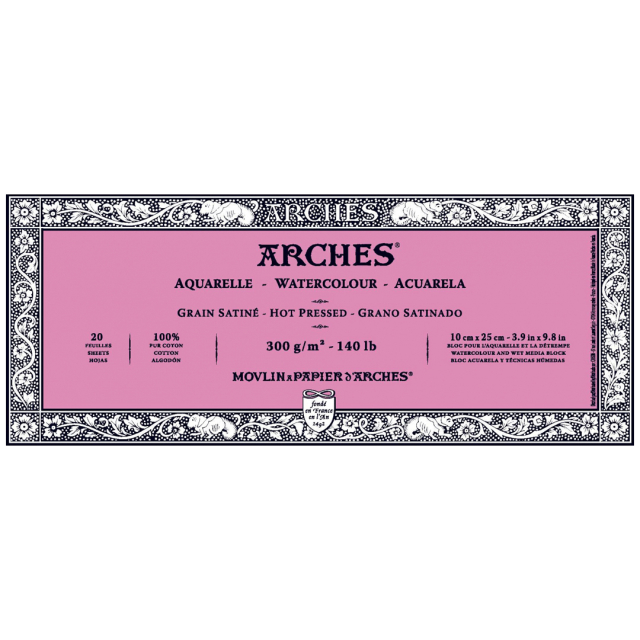 Watercolor block HP 300g 10x25cm