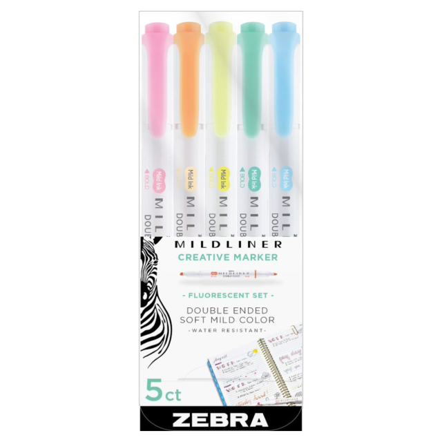 Mildliner 5-pack Fluorescent
