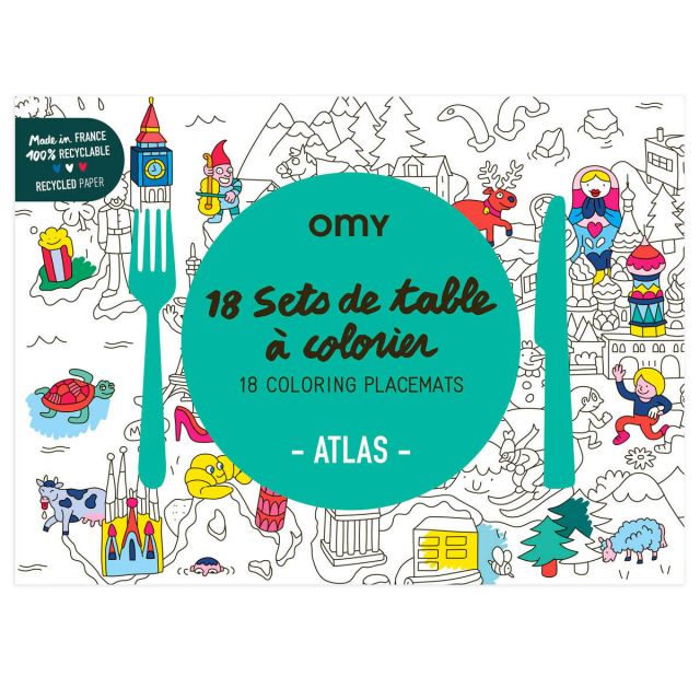 Colouring Placemats Atlas