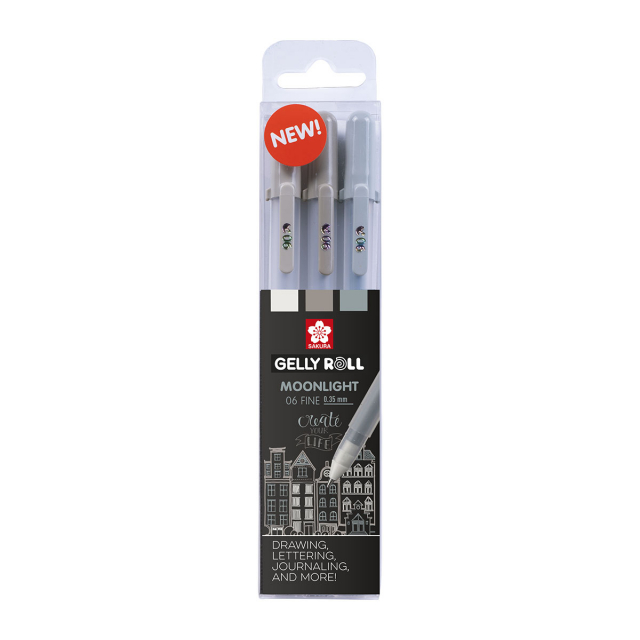 Unique Collection 3-pack Gelly Rolls Moonlight Urban