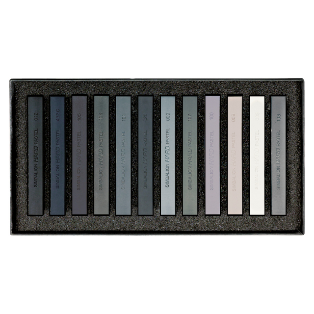 Hard Pastel Grey Tones Set 12 pcs