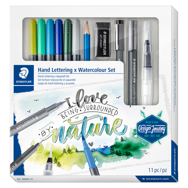 Mixed Watercolour & Handlettering 11-set