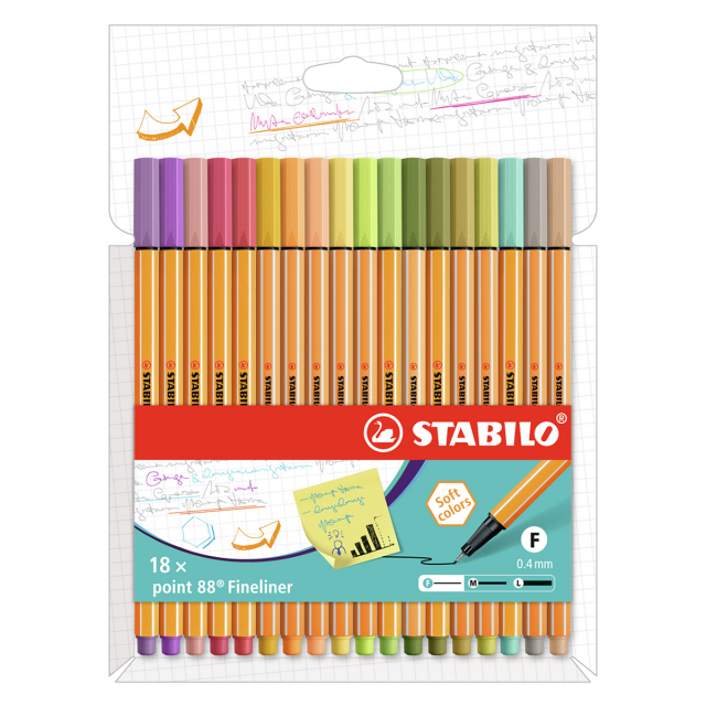 Point 88 Fineliner 18 pcs Trend
