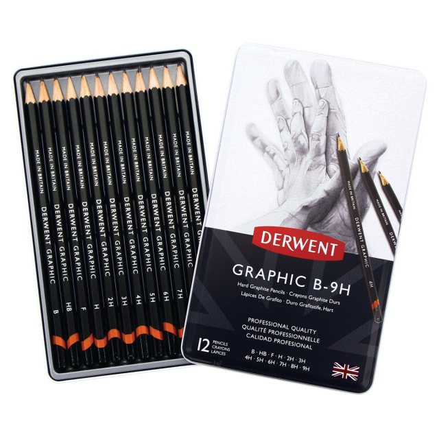 Graphic Pencils Set of 12 B-9H