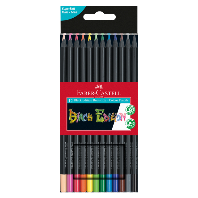 Coloring pencils Black Edition 12-set