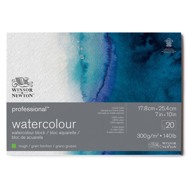 Professional Watercolour Pad Rough 18x26 cm 300g