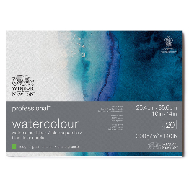 Professional Watercolour Pad Rough 23x31 cm 300g